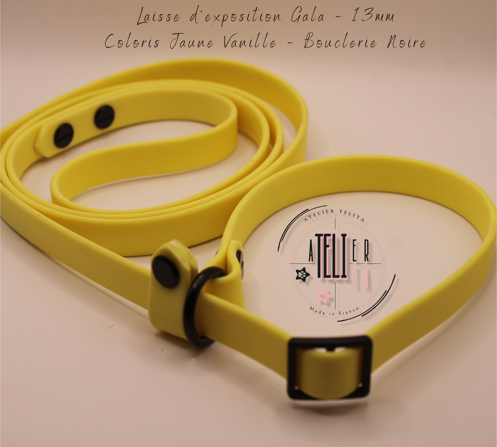 La laisse d'exposition Gala - Jaune Vanille