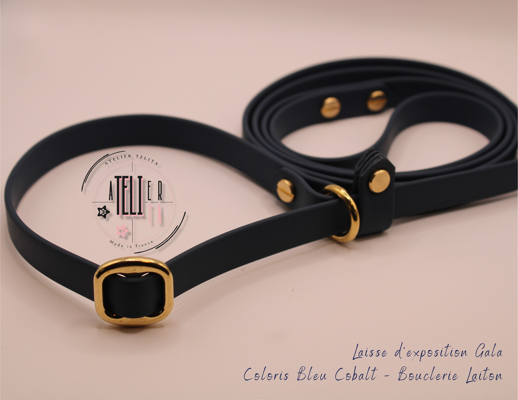 La laisse d'exposition Gala - Bleu Cobalt
